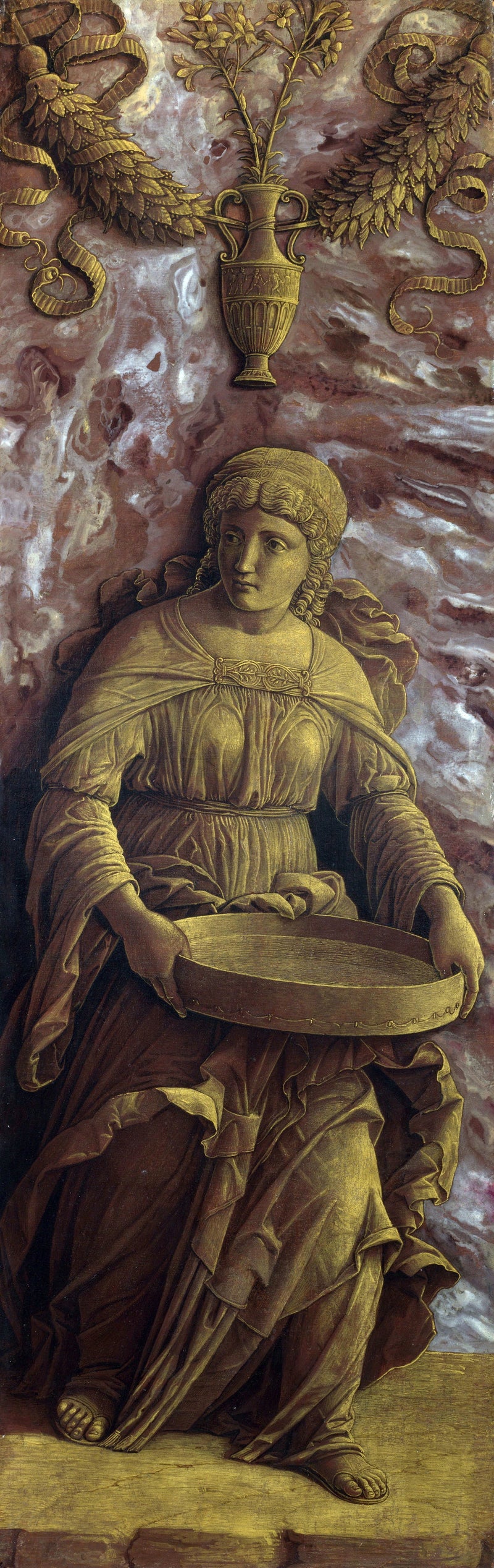 Die Vestalin Tuccia mit einem Sieb - Andrea Mantegna