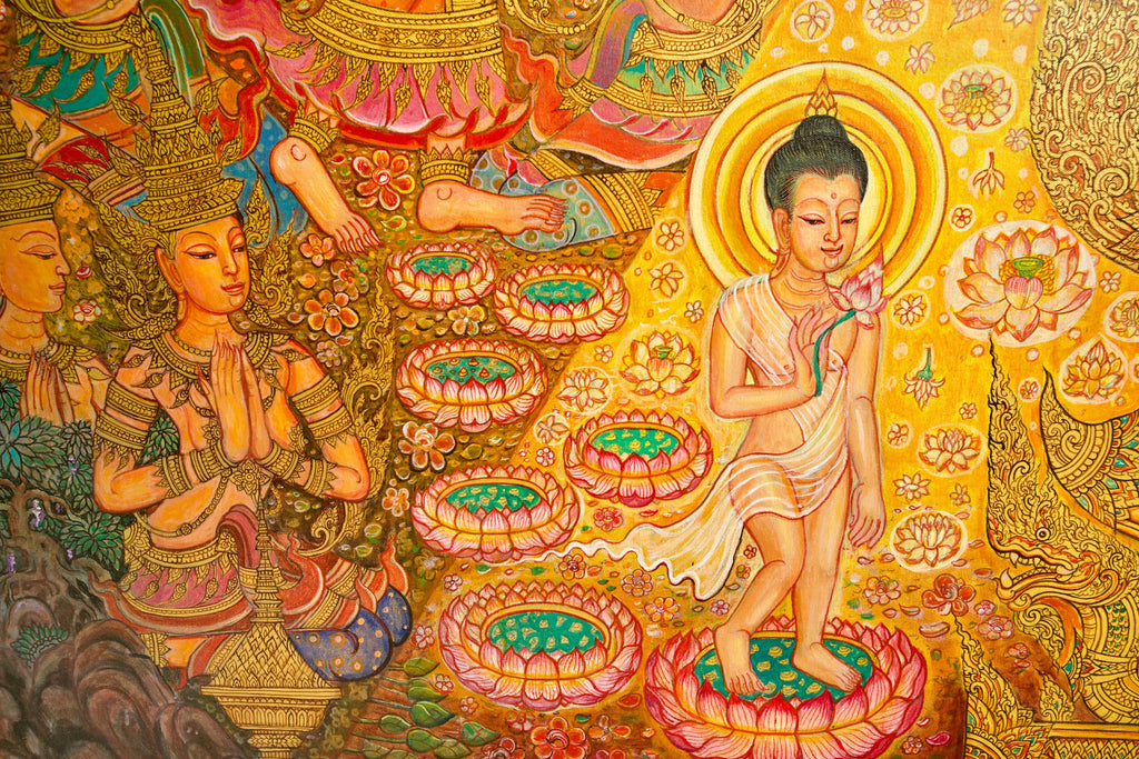 La Vie de Bouddha | 240 x 180 cm Reproductions de tableaux à la peinture à l’huile