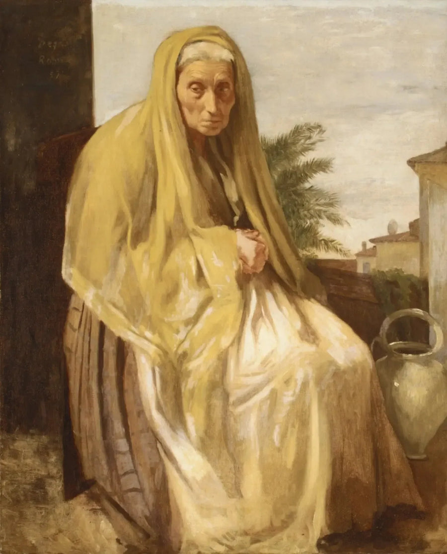 Die alte italienische Frau - Edgar Degas