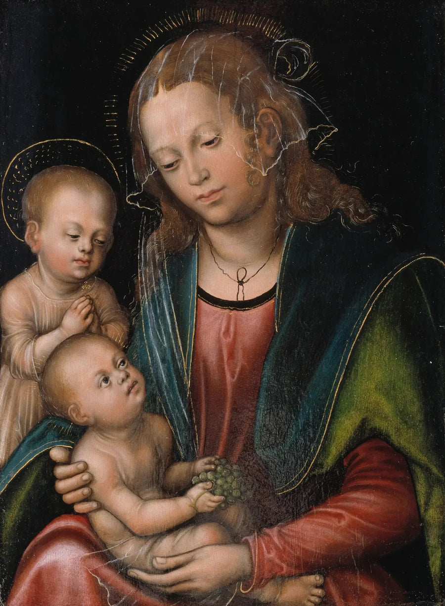 Die Jungfrau mit dem Kind verehrt vom kleinen Heiligen Johannes - Lucas Cranach der Ältere