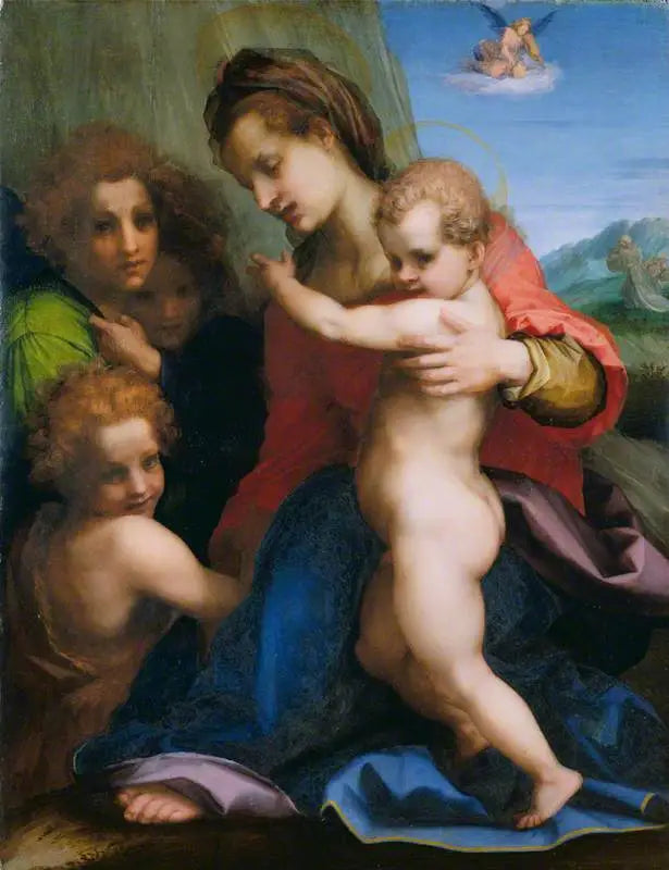 Die Jungfrau mit dem Kind und dem Täufling - Andrea del Sarto
