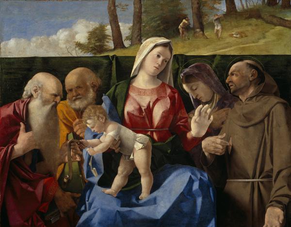 Die Jungfrau mit dem Kind und Heiligen - Lorenzo Lotto