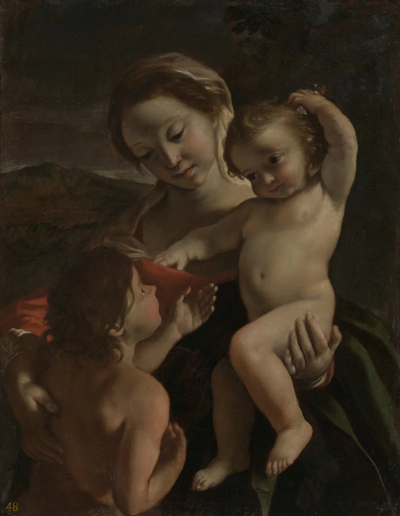 Die Jungfrau mit dem Kind und dem jungen Johannes dem Täufer - Giovanni Lanfranco