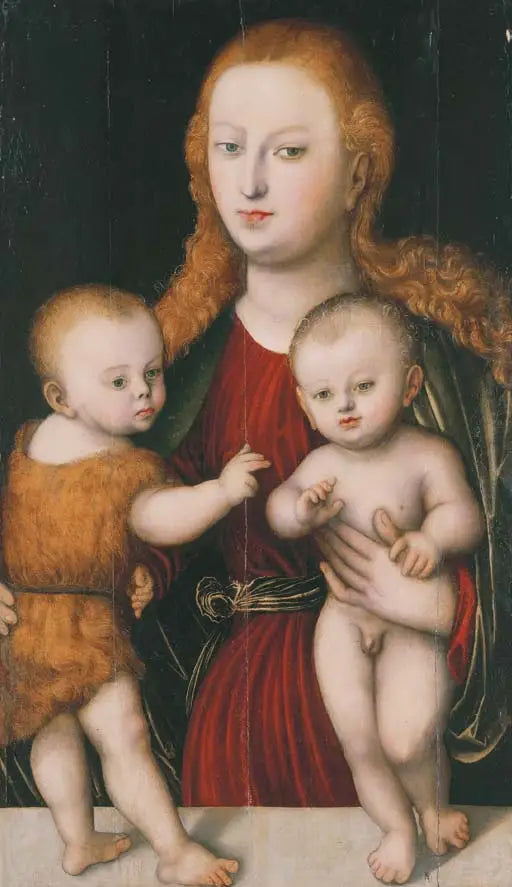 Die Jungfrau mit dem Kind und dem jungen Johannes dem Täufer - Lucas Cranach der Ältere