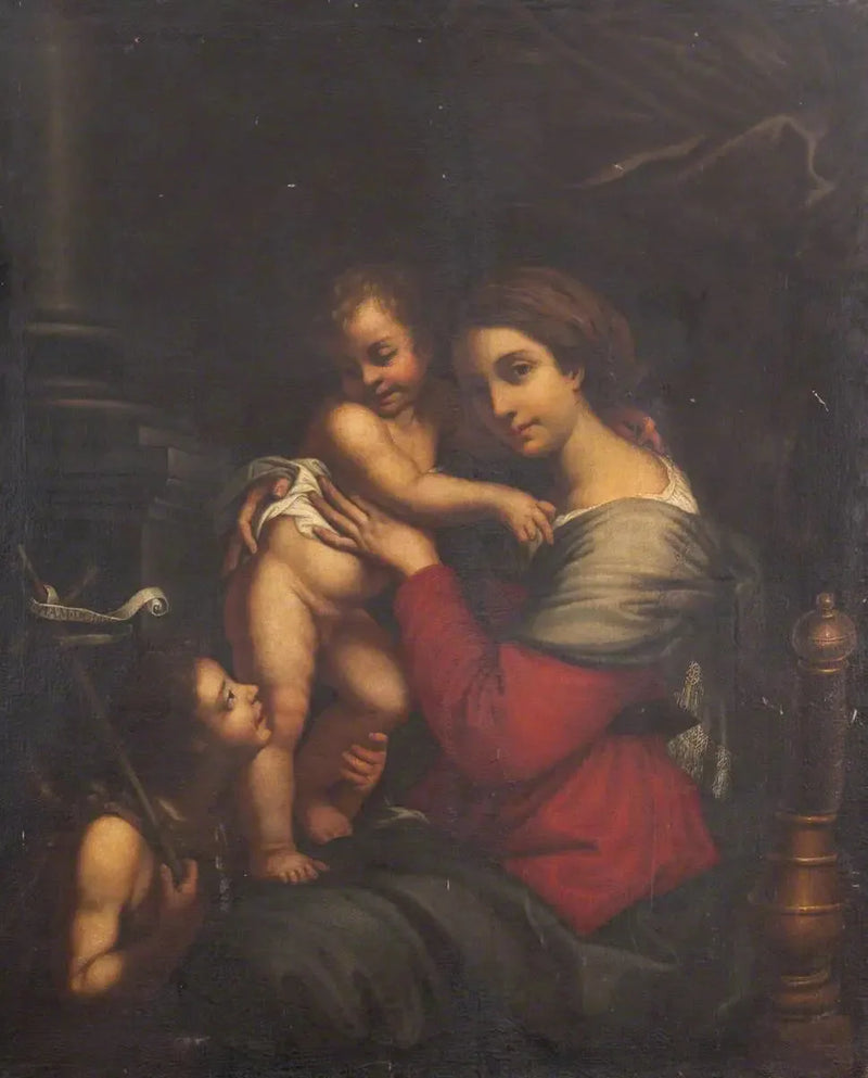 Die Jungfrau mit dem Kind, mit dem jungen Johannes dem Täufer - Pierre Mignard