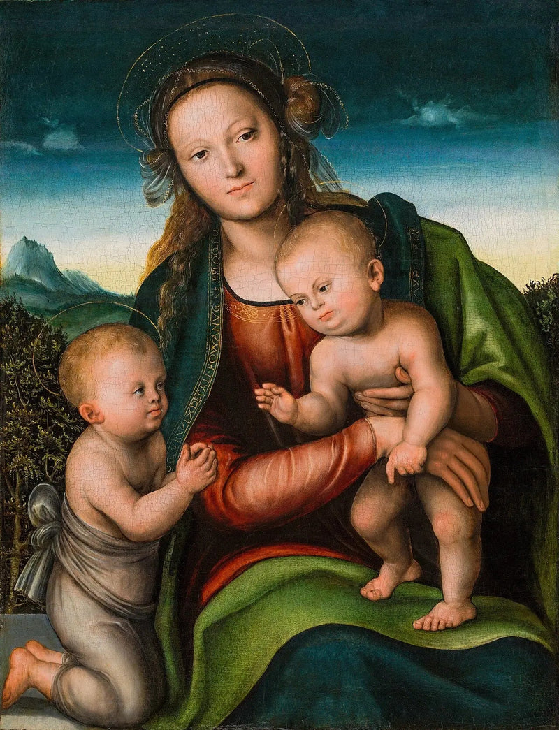 Die Jungfrau mit dem Kind und dem kleinen Johannes der Täufer - Lucas Cranach der Ältere