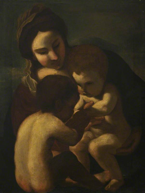 Die Jungfrau mit dem Kind und dem kleinen Heiligen Johannes - Guercino