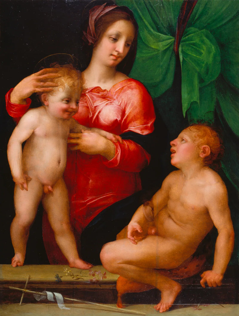 Die Jungfrau mit dem Kind und dem kleinen Heiligen Johannes - Rosso Fiorentino