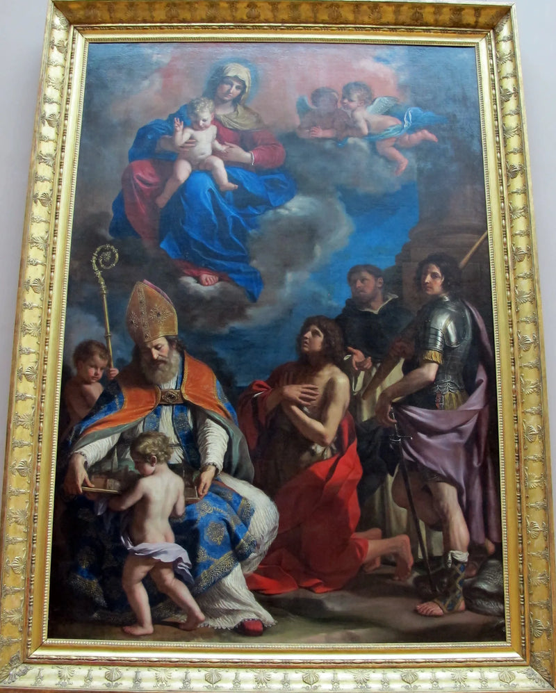 Die Jungfrau mit dem Kind und vier Heiligen - Guercino