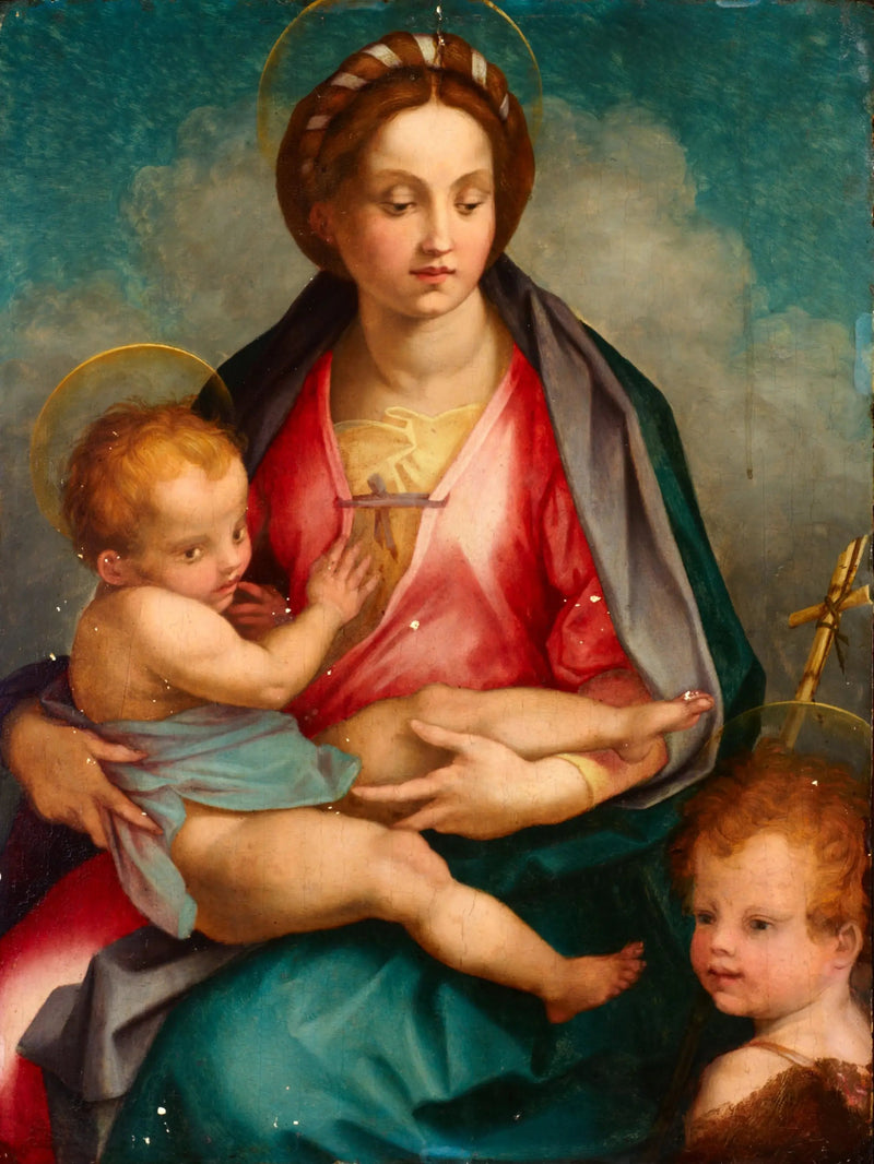 Die Jungfrau mit dem Kind und Johannes dem Täufer - Andrea del Sarto