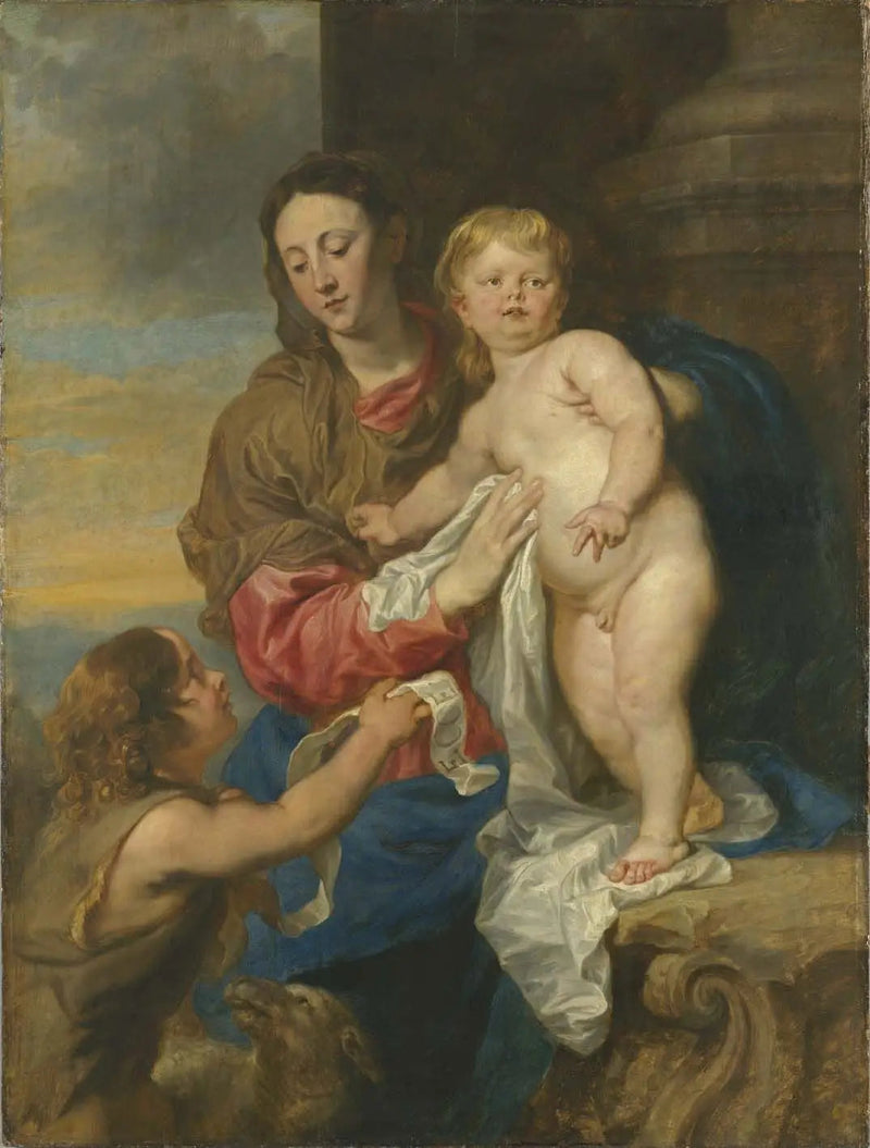 Die Jungfrau mit dem Kind und dem heiligen Johannes - Antoine van Dyck
