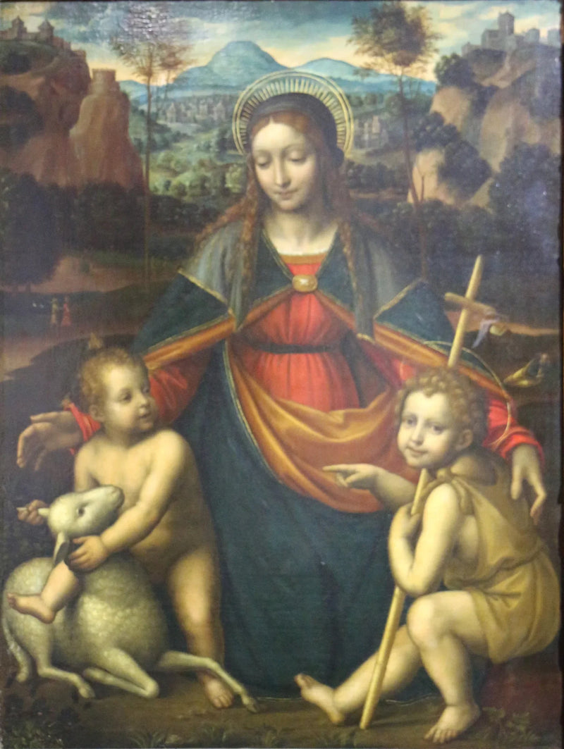 Die Jungfrau mit dem Kind und dem kleinen Johannes dem Täufer - Bernardino Luini