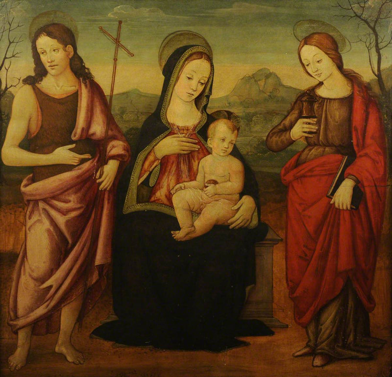 Die Jungfrau mit dem Kind mit Johannes dem Täufer und Maria Magdalena - Francesco Francia