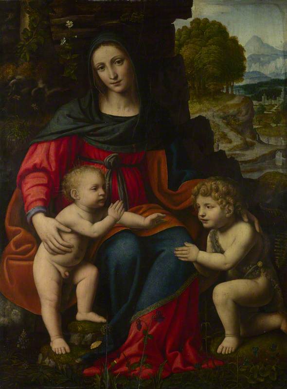 Die Jungfrau mit dem Kind und Johannes dem Täufer - Bernardino Luini