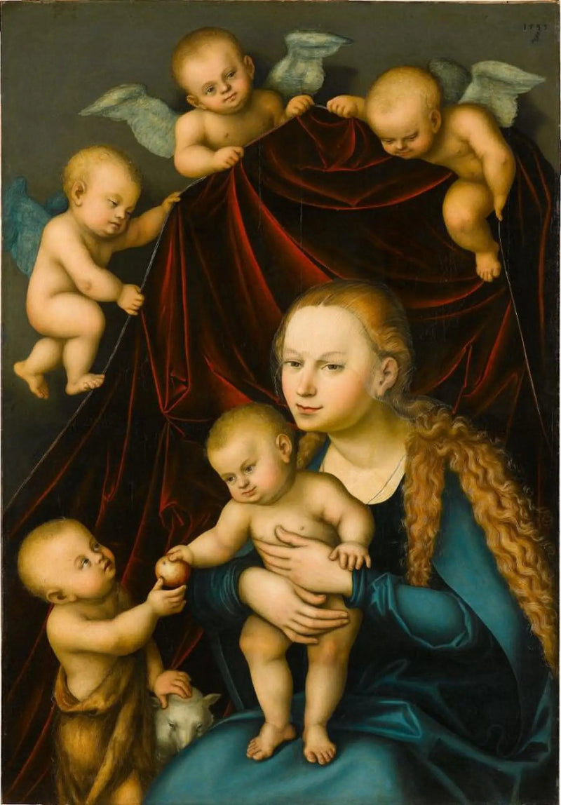 Die Jungfrau mit dem Kind und dem heiligen Johannesknaben - Lucas Cranach der Ältere