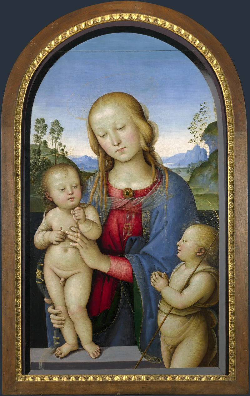 Die Jungfrau mit dem Kind und Johannes dem Täufer - Pietro Perugino