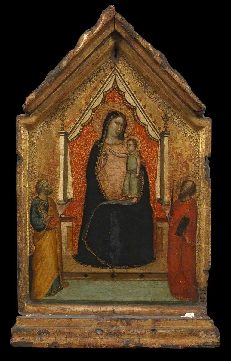 Die Jungfrau mit dem Kind mit den Heiligen Petrus und Paulus - Bernardo Daddi