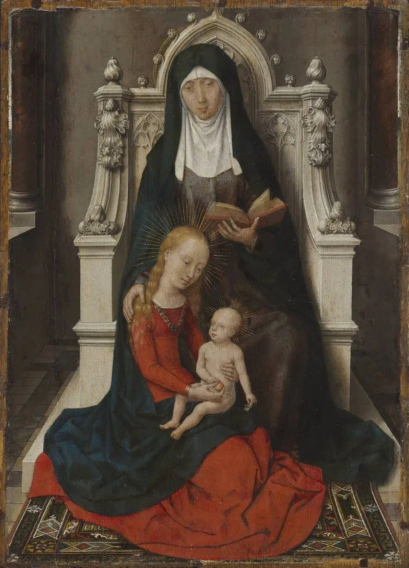 Die Jungfrau mit dem Kind und der heiligen Anna. - Hans Memling
