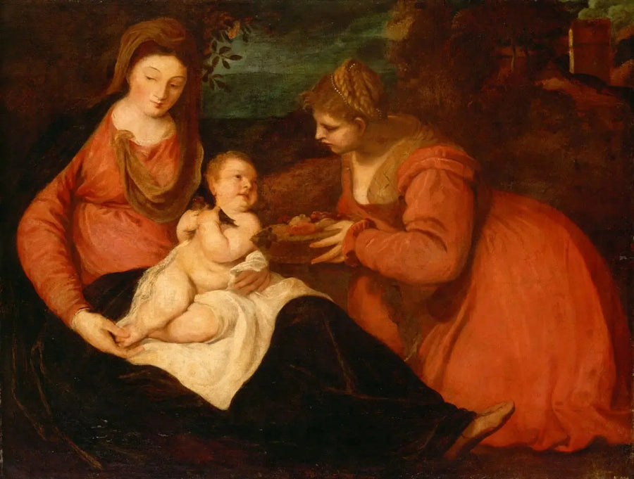 Die Jungfrau mit dem Kind mit der heiligen Dorothea - Antoine van Dyck