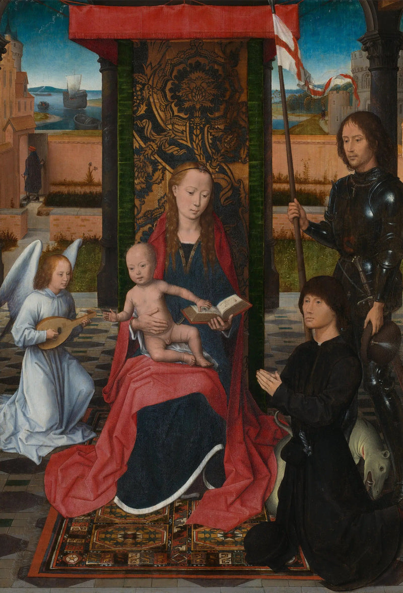 Die Jungfrau mit dem Kind und einem Engel - Hans Memling