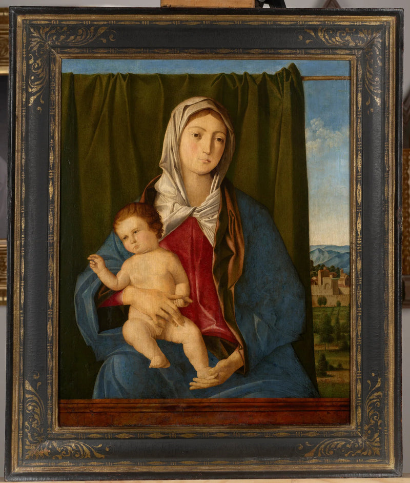 Die Jungfrau mit dem Kind, das einen Segen erteilt - Giovanni Bellini