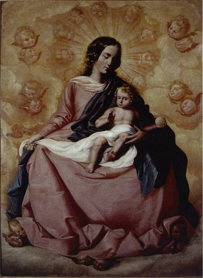 Die Jungfrau mit dem Kind in Herrlichkeit - Francisco de Zurbarán