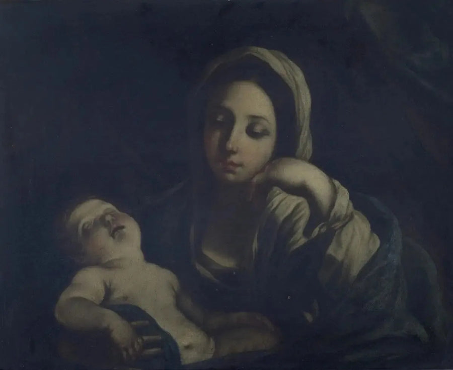 Die schlafende Jungfrau mit Kind - Guido Reni