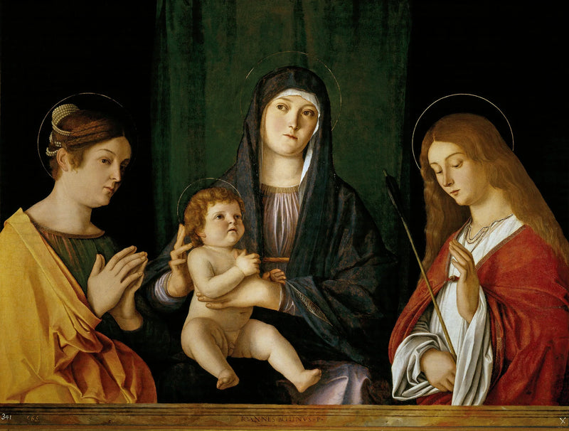 Die Jungfrau mit dem Kind zwischen zwei Heiligen - Giovanni Bellini