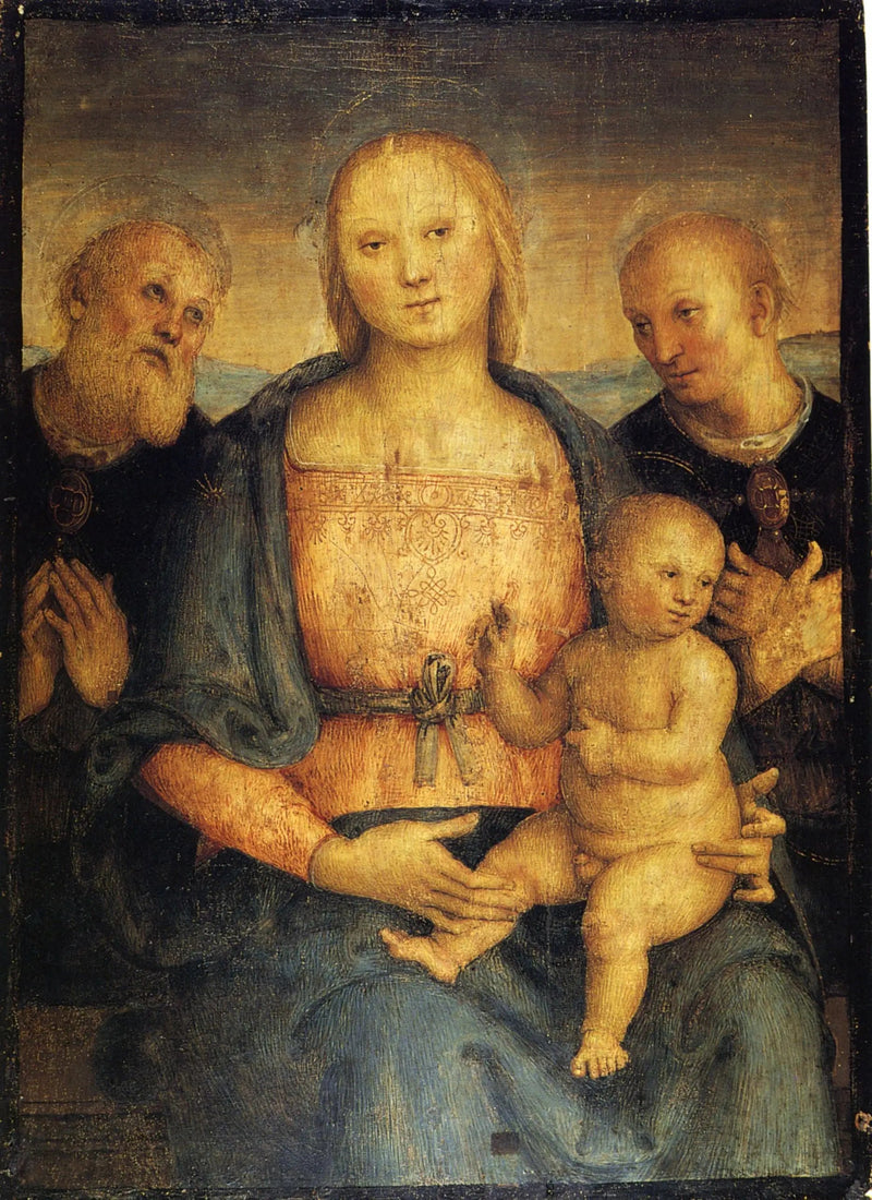 Die Jungfrau mit dem Kind zwischen den Heiligen Herculano und Konstantin - Pietro Perugino