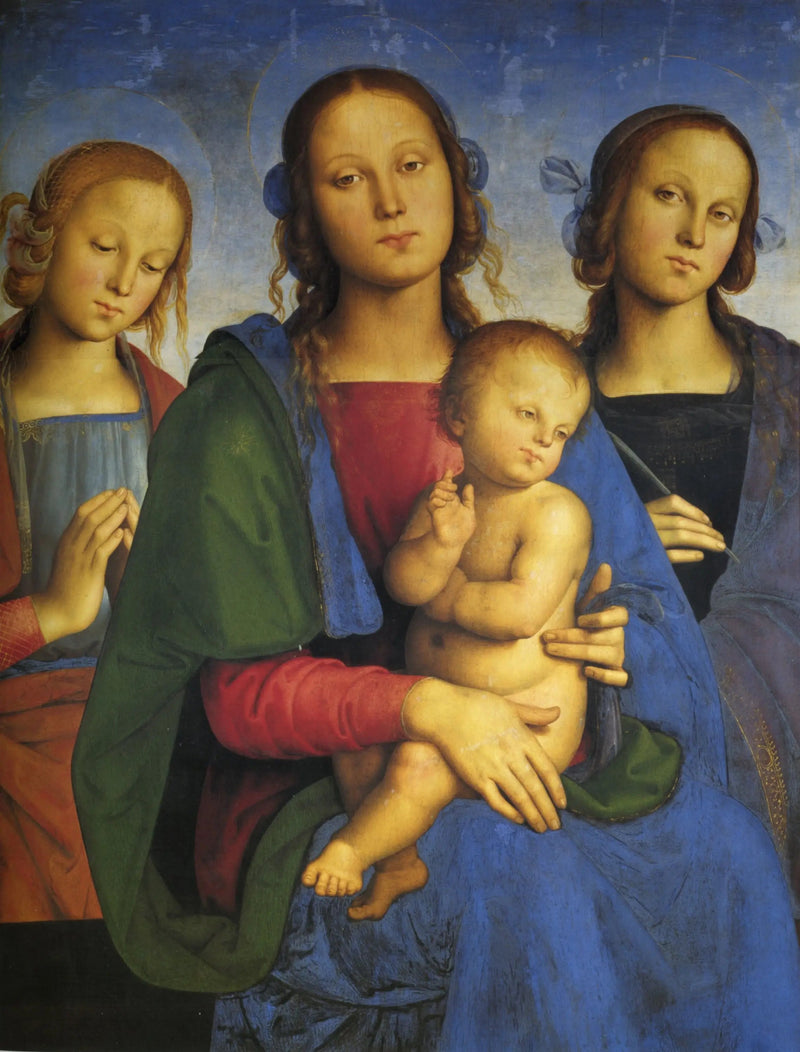 Die Jungfrau mit dem Kind zwischen der heiligen Katharina von Alexandria und einer Heiligen - Pietro Perugino