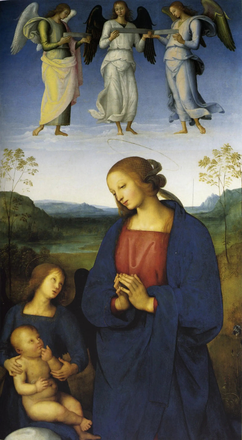 Die Jungfrau mit dem Kind und Engeln - Pietro Perugino