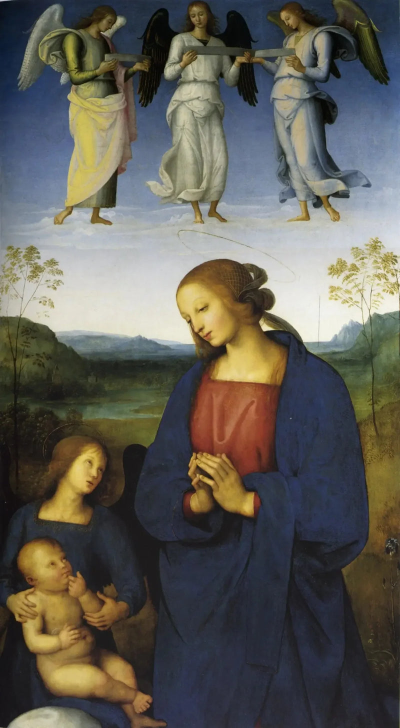Die Jungfrau mit dem Kind und Engeln - Pietro Perugino