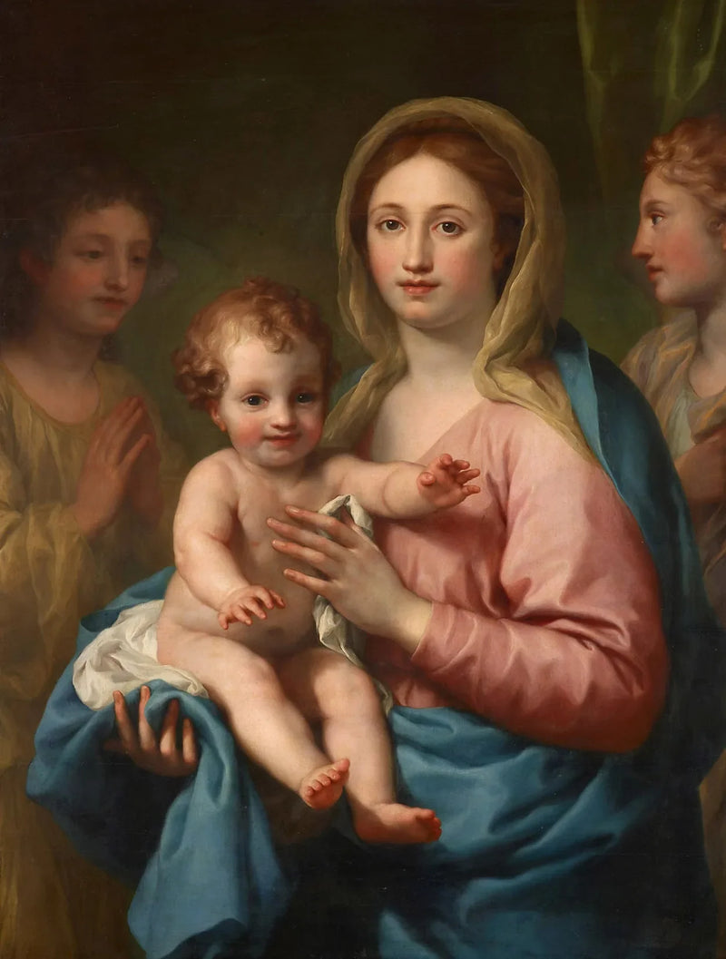 Die Jungfrau mit dem Kind und zwei Engeln - Anton Raphael Mengs