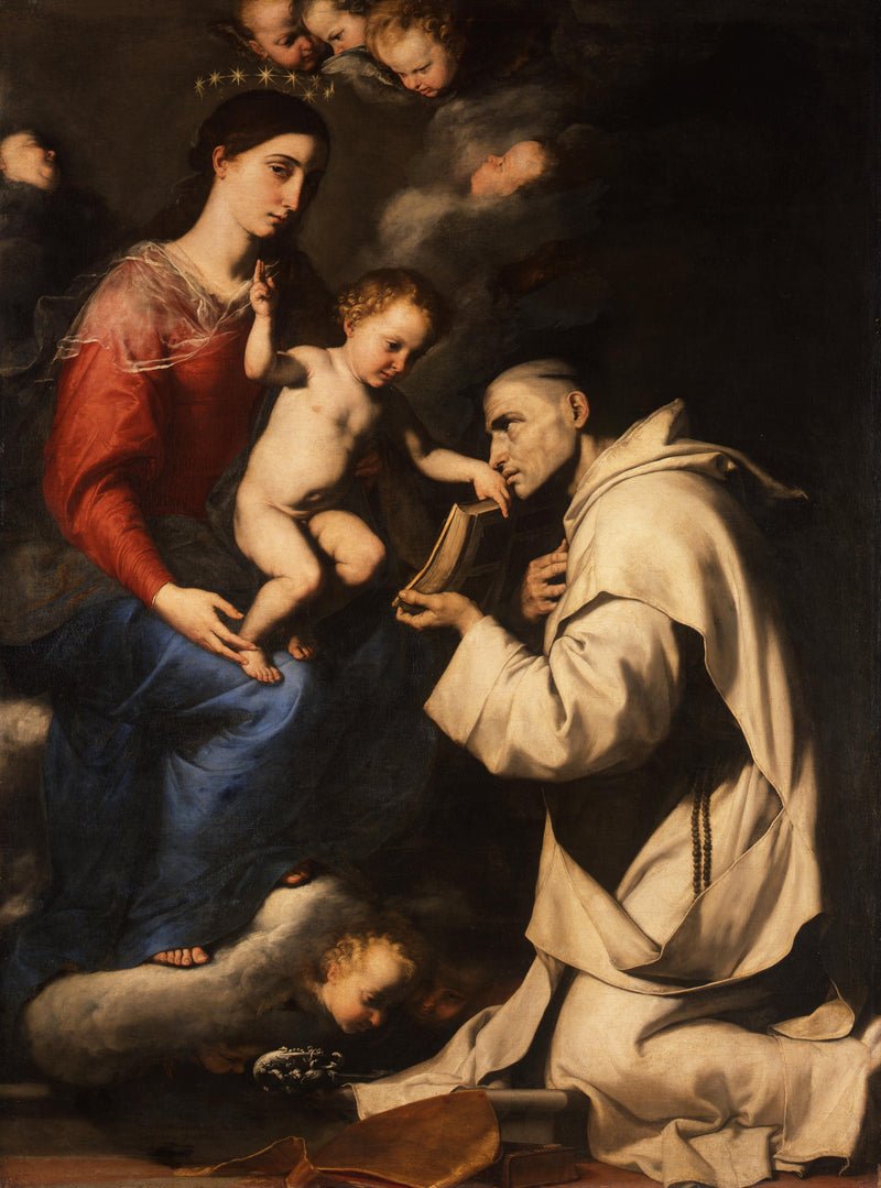 Die Jungfrau mit dem Jesuskind und dem heiligen Bruno - Jusepe de Ribera