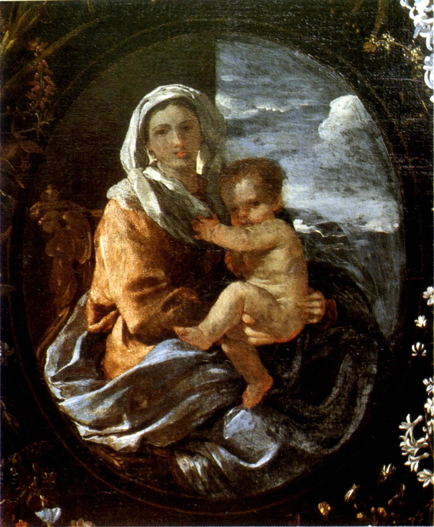 La Vierge à l'enfant - Nicolas Poussin image 1 copie de tableau peinte à la main