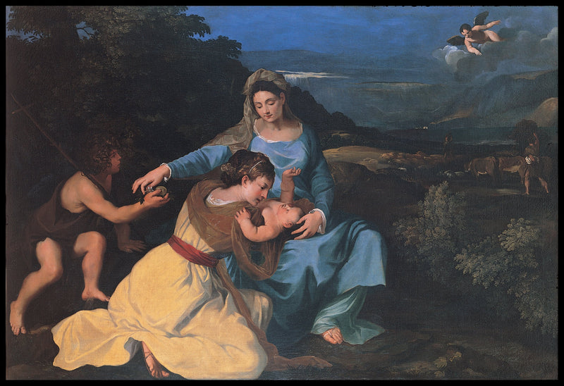 Die Jungfrau mit dem Kind, Heilige Katharina und Heiliger Johannes - Pietro da Cortona