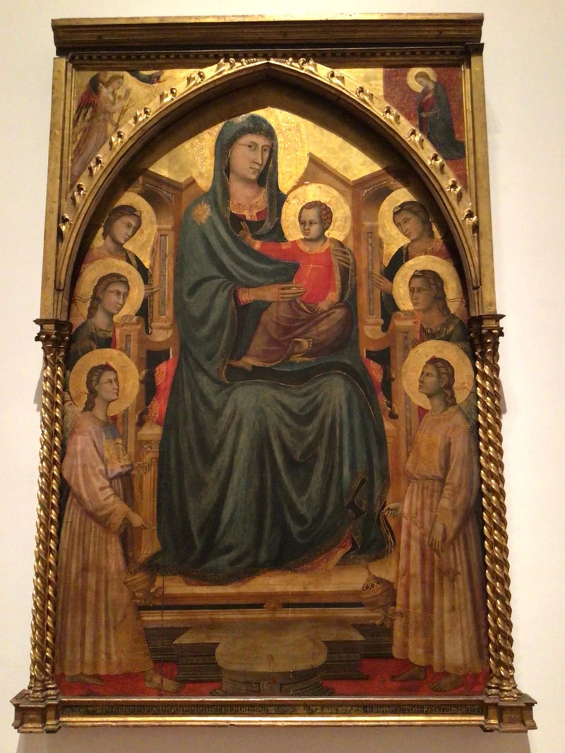 Die Jungfrau mit dem Kind thronend mit sechs Engeln („Maestà“) - Meister der Heiligen Cecilia
