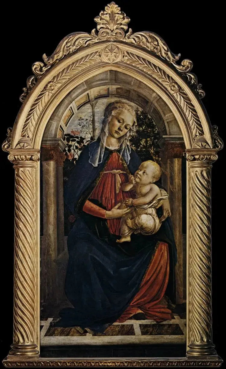 Die Jungfrau im Rosengarten - Sandro Botticelli
