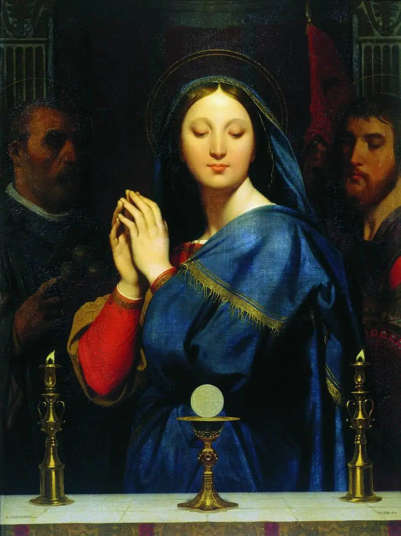 Die Jungfrau, die die Hostie verehrt - Jean-Auguste-Dominique Ingres