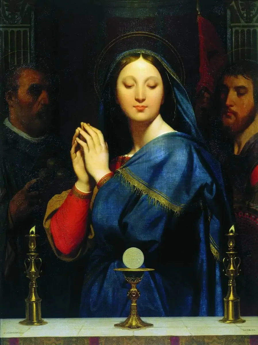 Die Jungfrau, die die Hostie verehrt - Jean-Auguste-Dominique Ingres