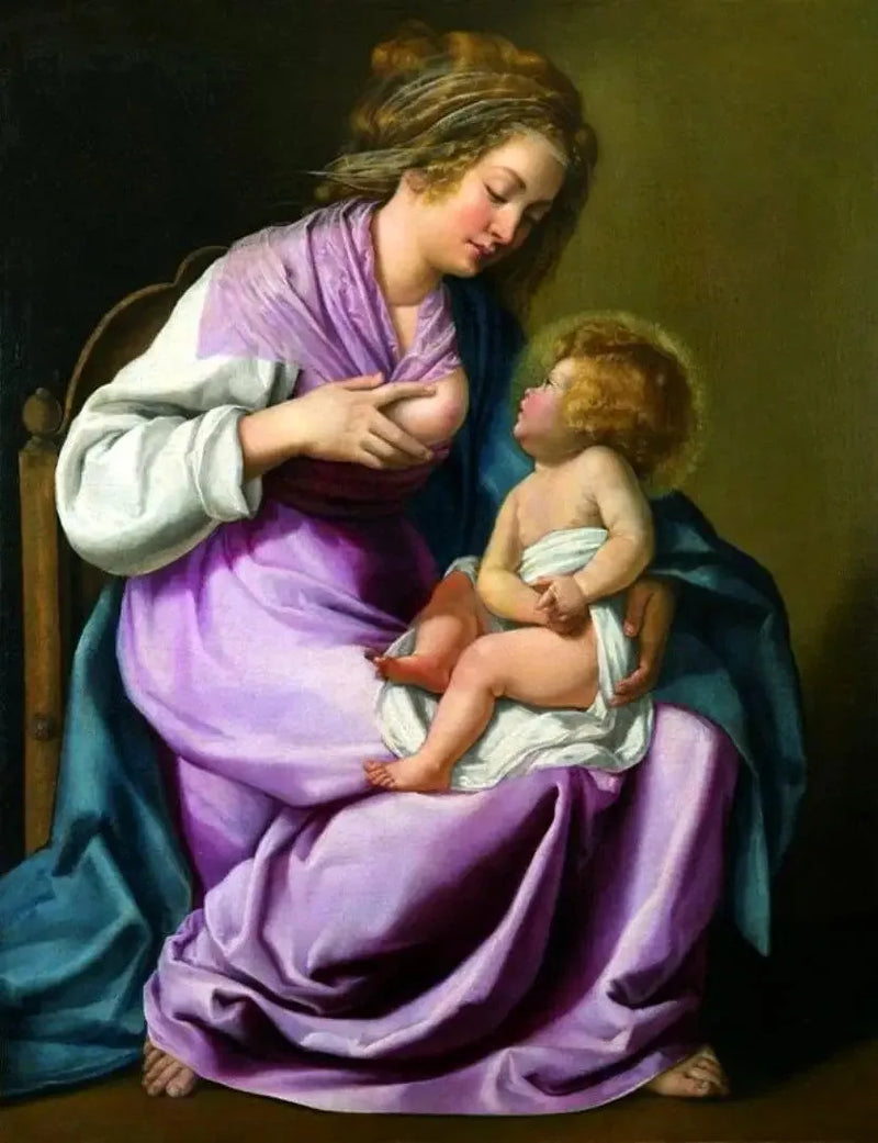 Die Jungfrau stillt das Kind - Artemisia Gentileschi
