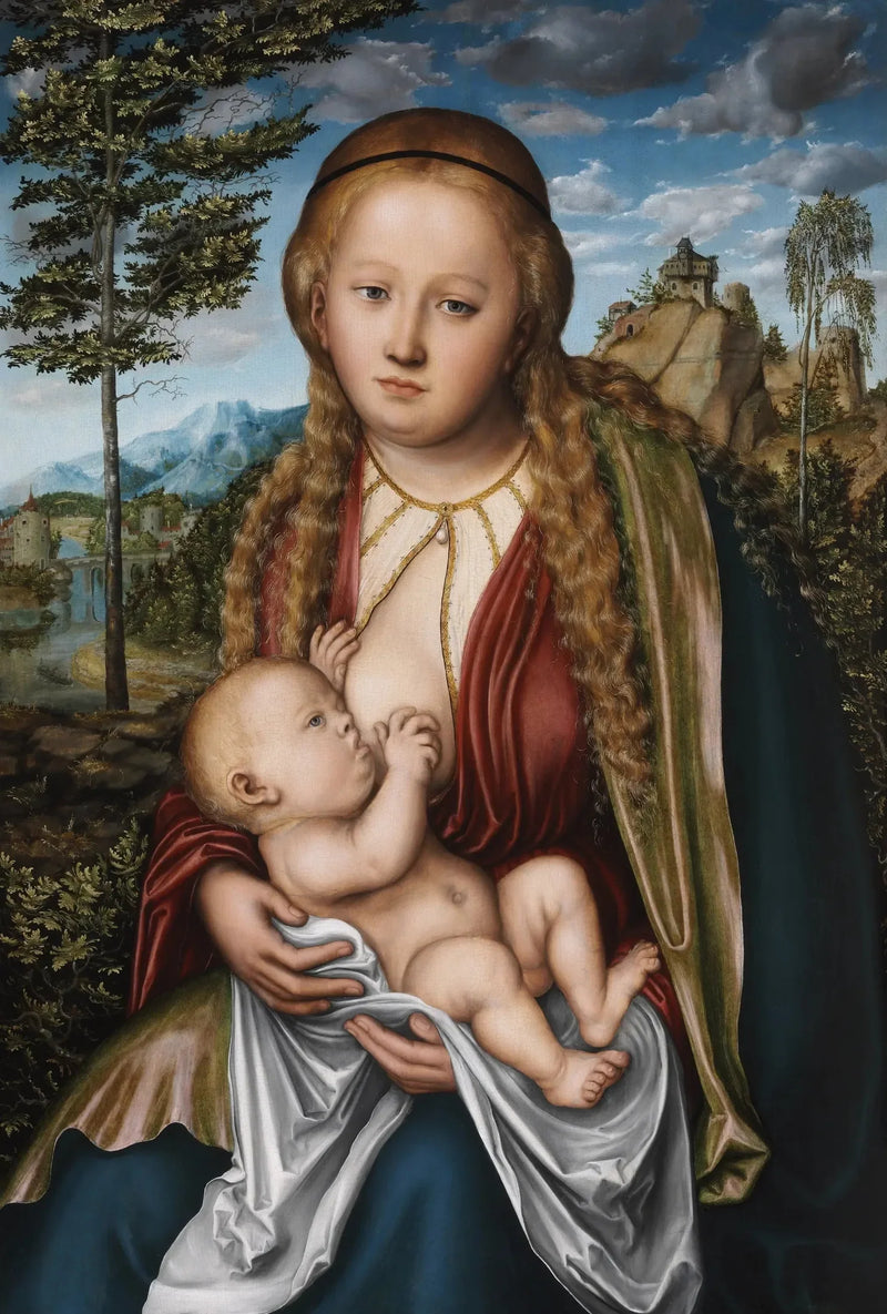 Die Jungfrau stillt das Kind - Lucas Cranach der Ältere