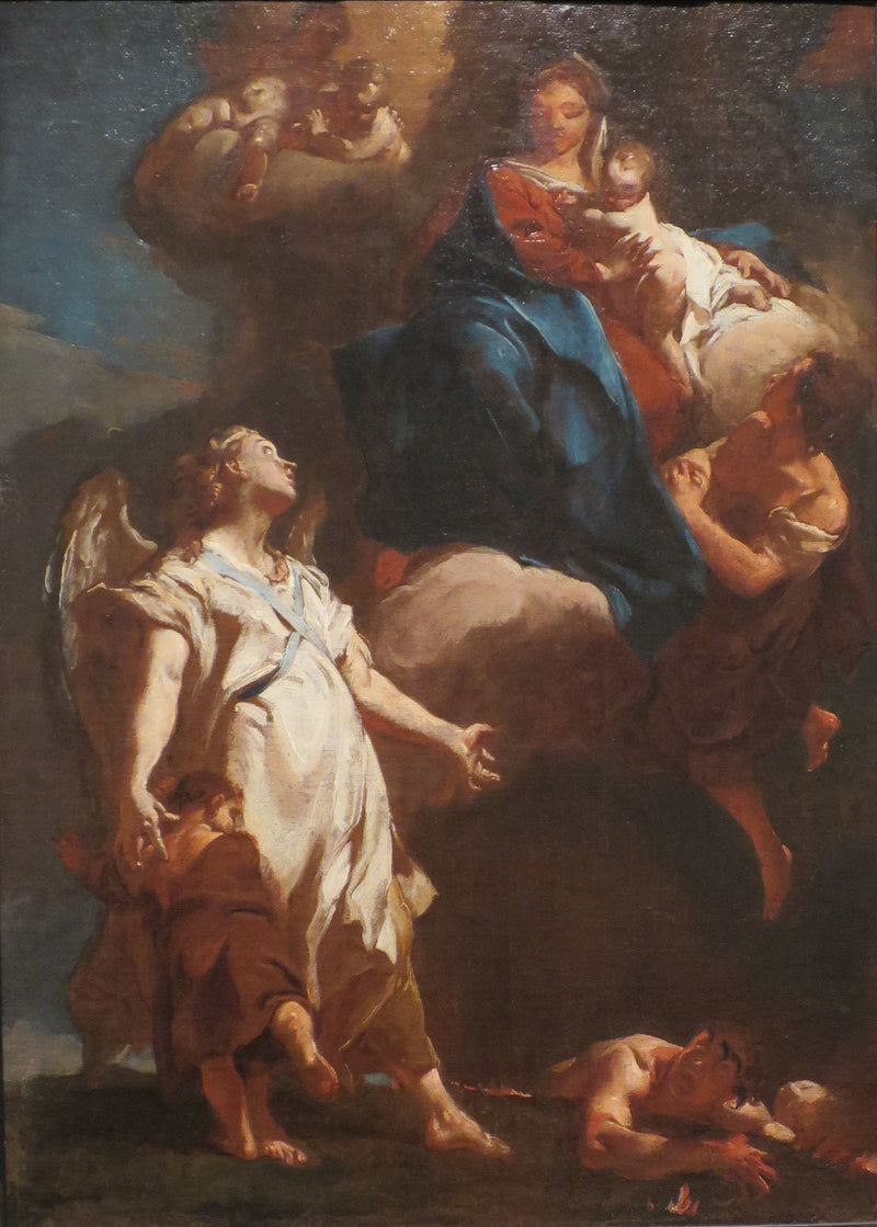 Die Jungfrau erscheint dem Schutzengel - Giovanni Battista Piazzetta