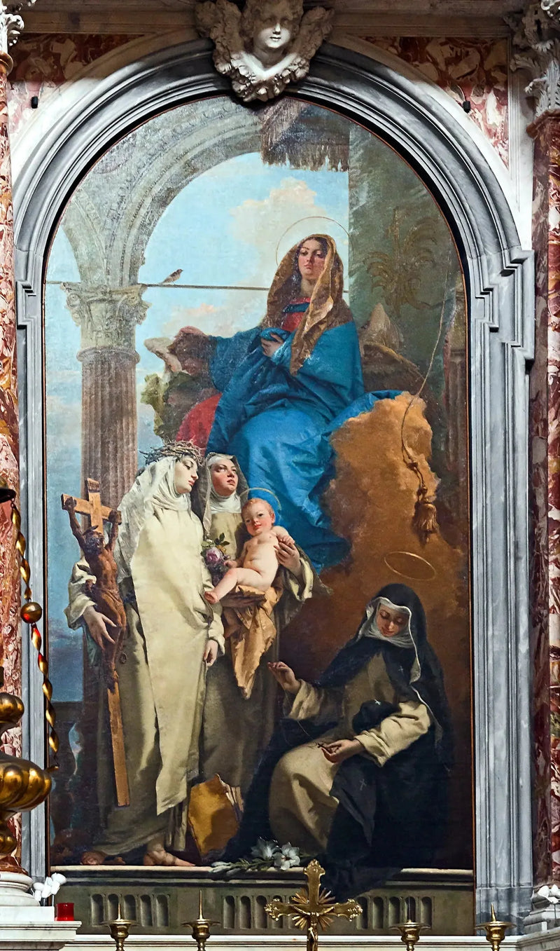 Die Jungfrau erscheint den heiligen Dominikanern - Giovanni Battista Tiepolo