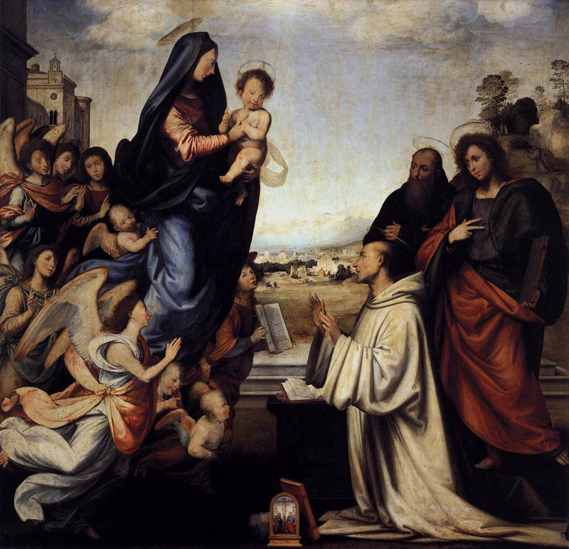 Die Jungfrau erscheint bei Sankt Bernhard, - Fra Bartolomeo