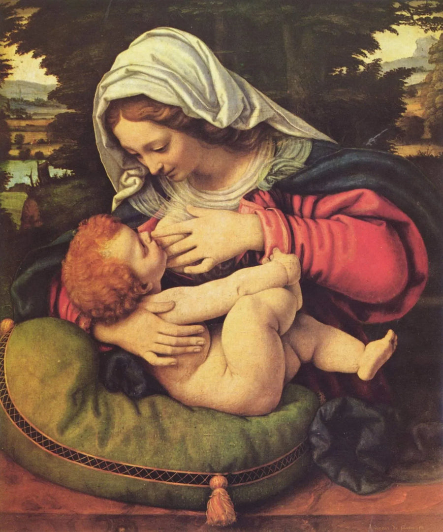 La Vierge au coussin vert - Andrea Solario