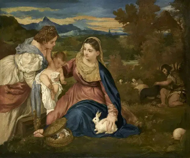 Die Jungfrau mit dem Hasen - Édouard Manet