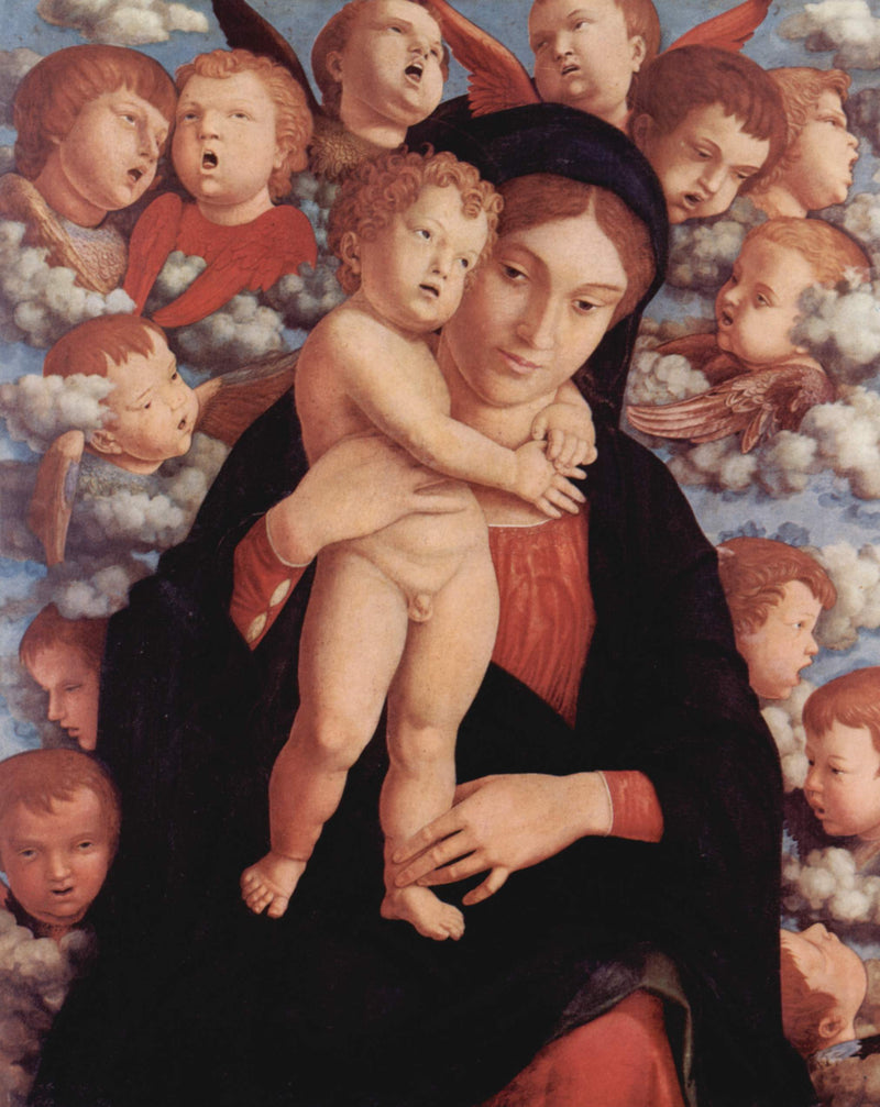 Die Jungfrau mit Cherubinen - Andrea Mantegna