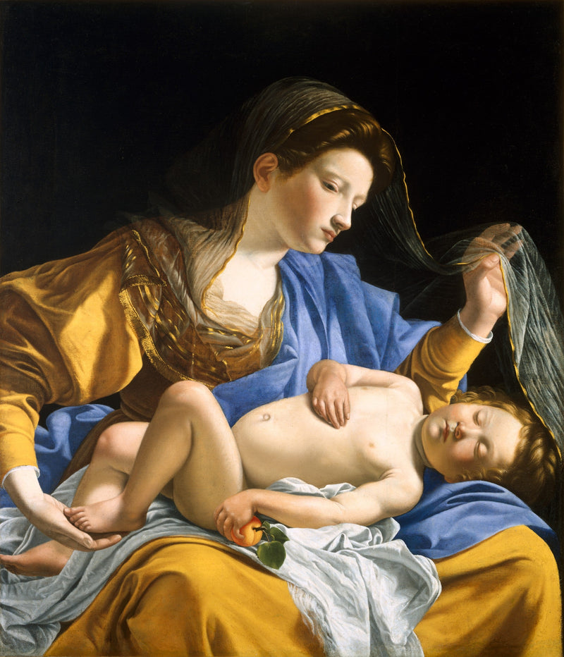 Die Jungfrau mit dem schlafenden Jesuskind - Orazio Gentileschi