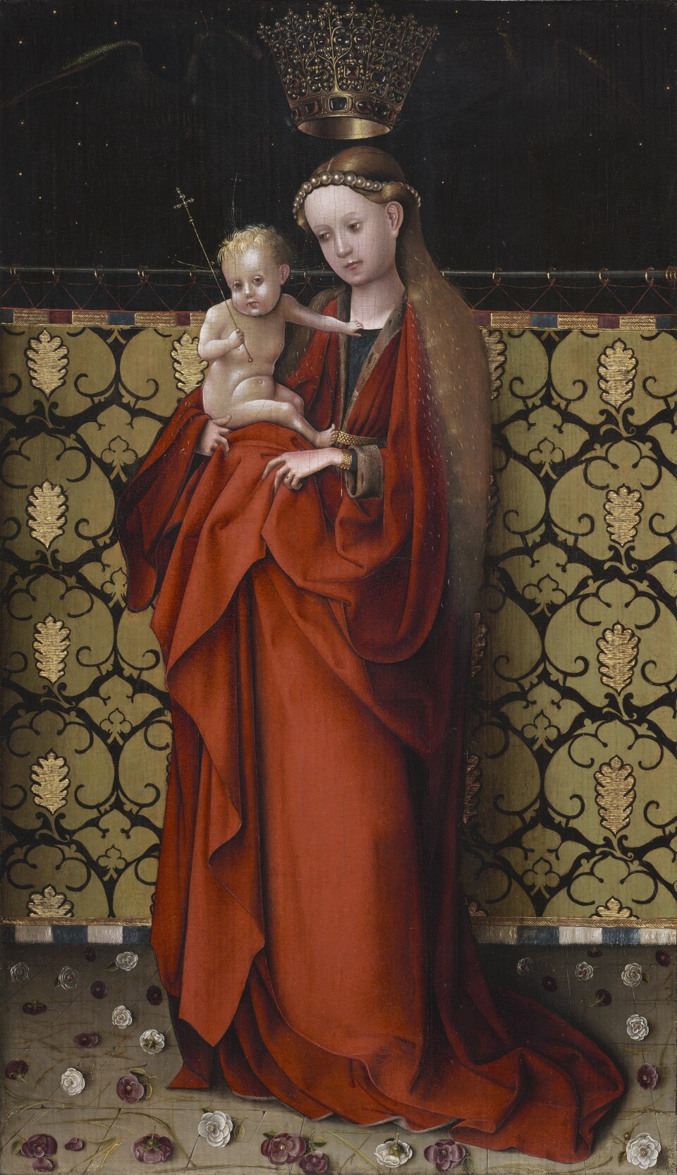 La Vierge couronnée par les anges - Stefan Lochner image 1 copie peinte à la main à l’huile